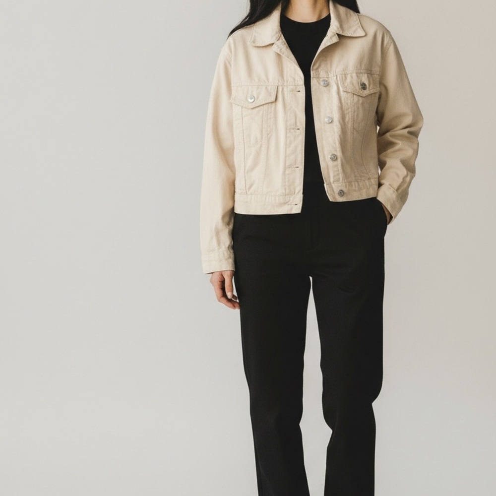 Gianni Bini Beige Jean Jacket